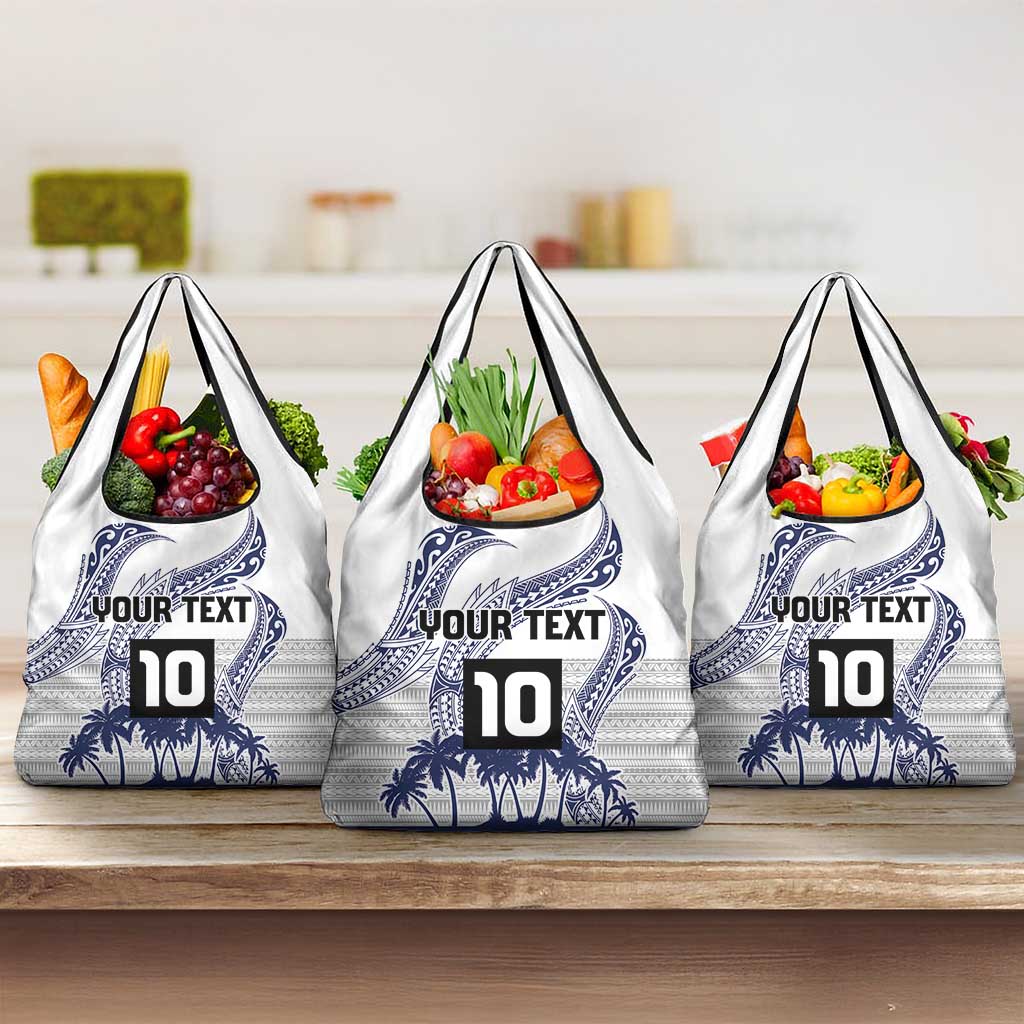 Cook Islands Marathon 2025-Pursuit in Paradise Grocery Bag Blue Color