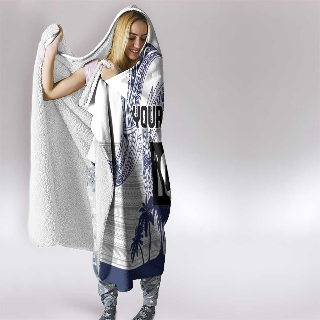 Cook Islands Marathon 2025-Pursuit in Paradise Hooded Blanket Blue Color