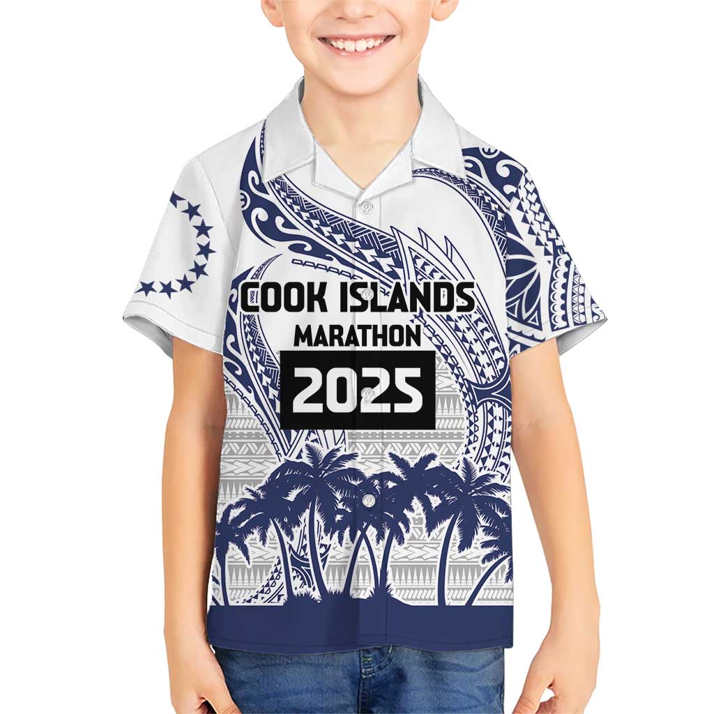 Cook Islands Marathon 2025-Pursuit in Paradise Kid Hawaiian Shirt Blue Color LT03 Kid Blue - Polynesian Pride