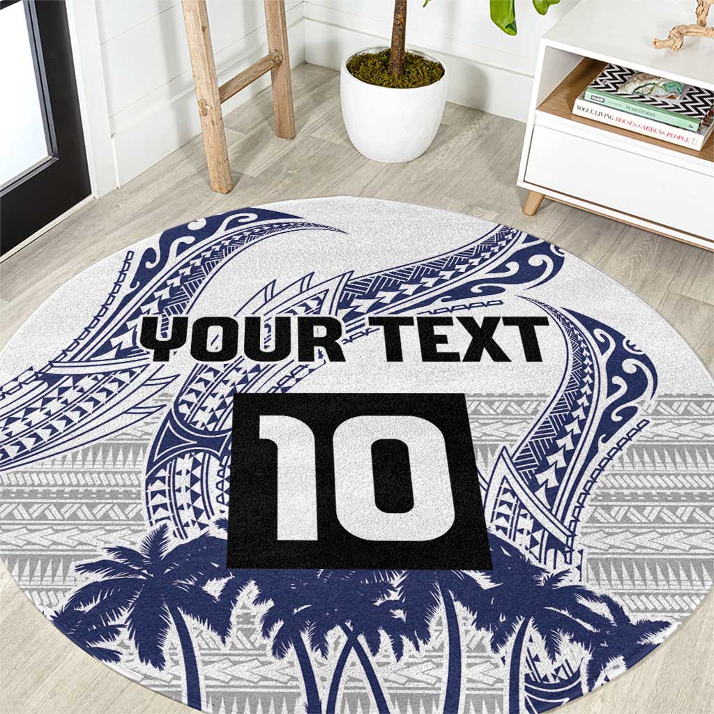 Cook Islands Marathon 2025-Pursuit in Paradise Round Carpet Blue Color LT03 Blue - Polynesian Pride