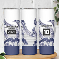 Cook Islands Marathon 2025-Pursuit in Paradise Skinny Tumbler Blue Color LT03 - Polynesian Pride