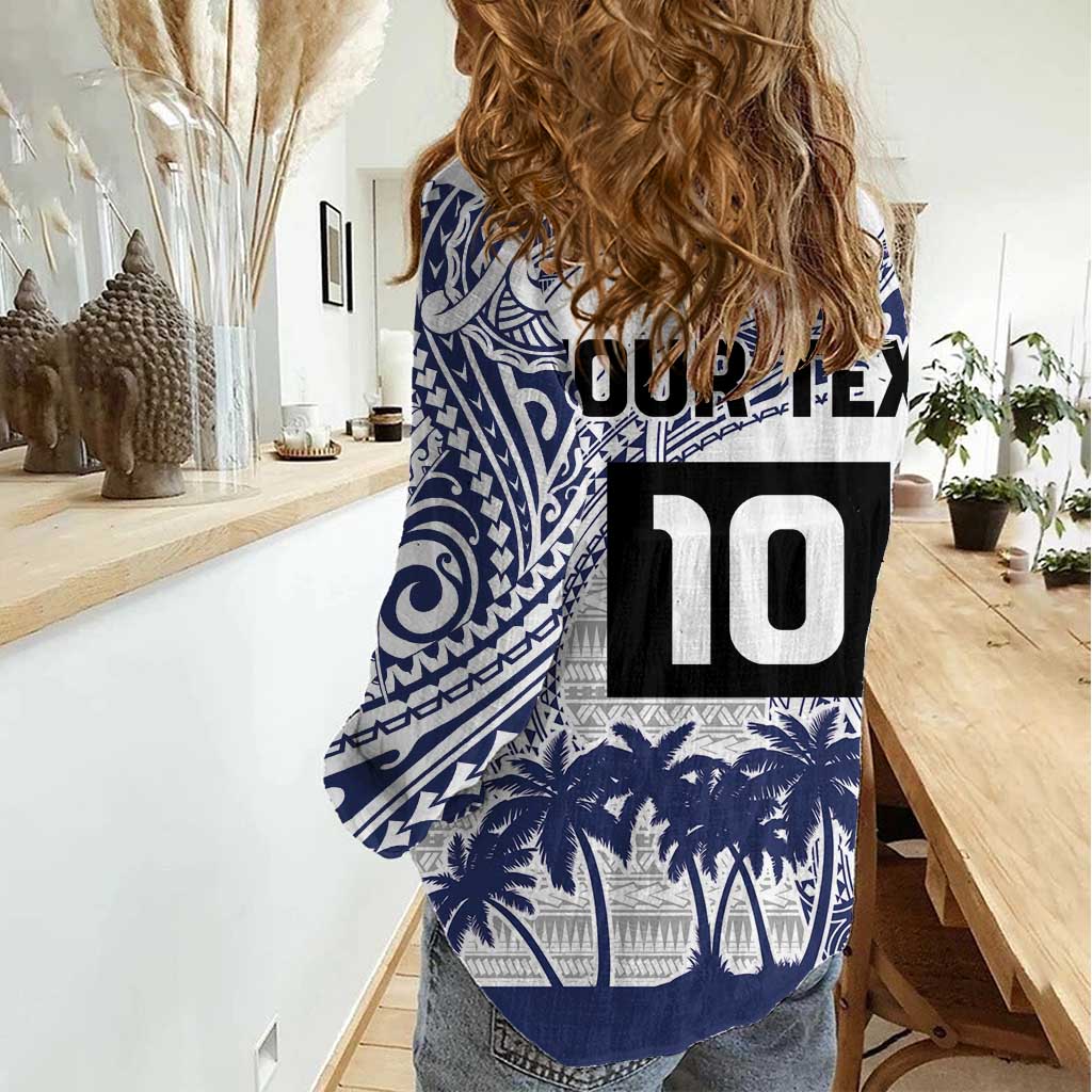Cook Islands Marathon 2025-Pursuit in Paradise Women Casual Shirt Blue Color LT03 - Polynesian Pride