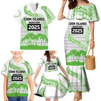 Cook Islands Marathon 2025-Pursuit in Paradise Family Matching Mermaid Dress and Hawaiian Shirt Green Color LT03 - Polynesian Pride