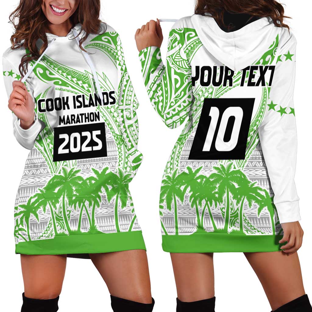 Cook Islands Marathon 2025-Pursuit in Paradise Hoodie Dress Green Color LT03 - Polynesian Pride