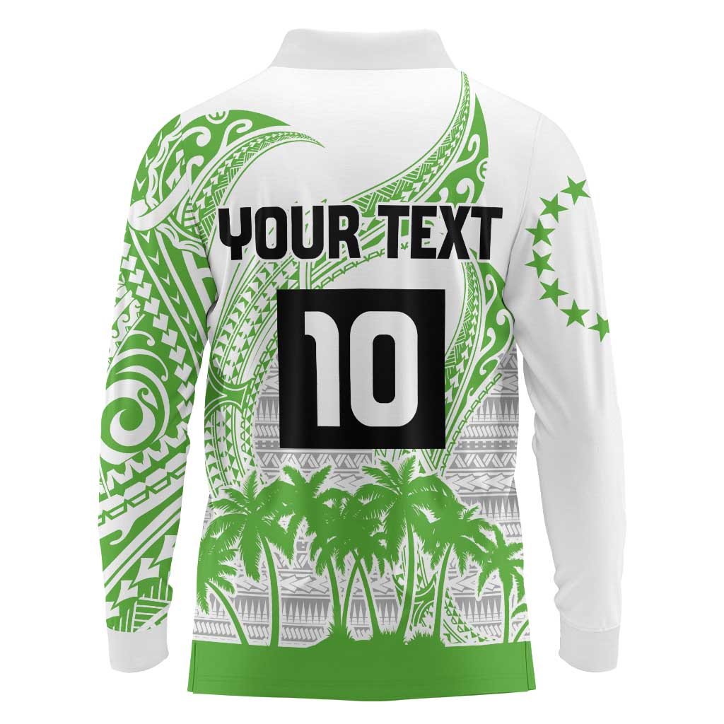 Cook Islands Marathon 2025-Pursuit in Paradise Long Sleeve Polo Shirt Green Color LT03 - Polynesian Pride