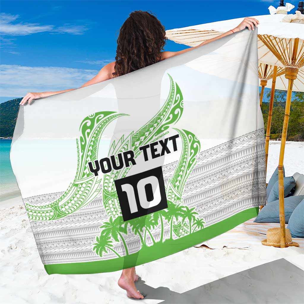 Cook Islands Marathon 2025-Pursuit in Paradise Sarong Green Color LT03 One Size 44 x 66 inches Green - Polynesian Pride