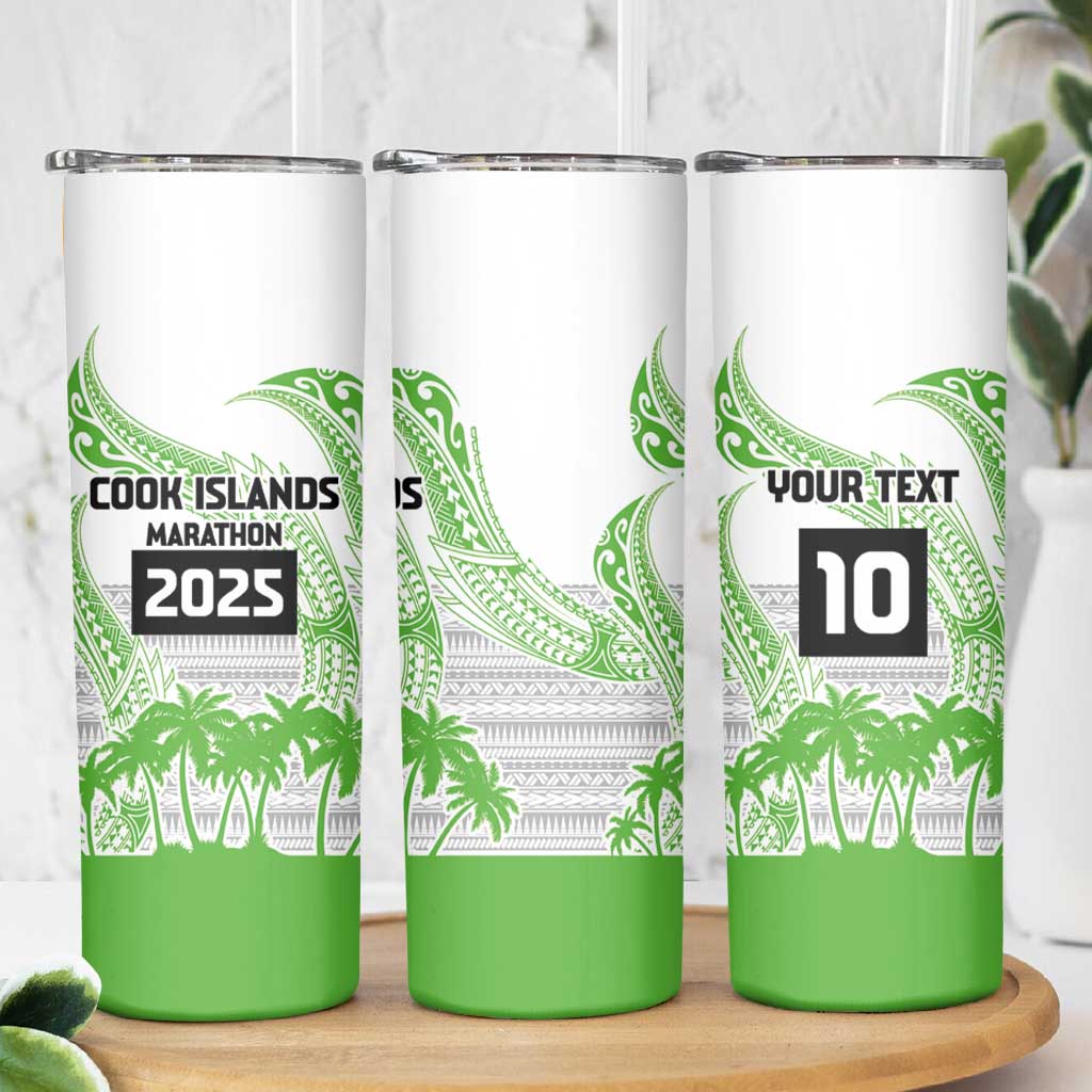 Cook Islands Marathon 2025-Pursuit in Paradise Skinny Tumbler Green Color LT03 - Polynesian Pride
