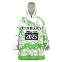 Cook Islands Marathon 2025-Pursuit in Paradise Wearable Blanket Hoodie Green Color LT03 One Size Green - Polynesian Pride