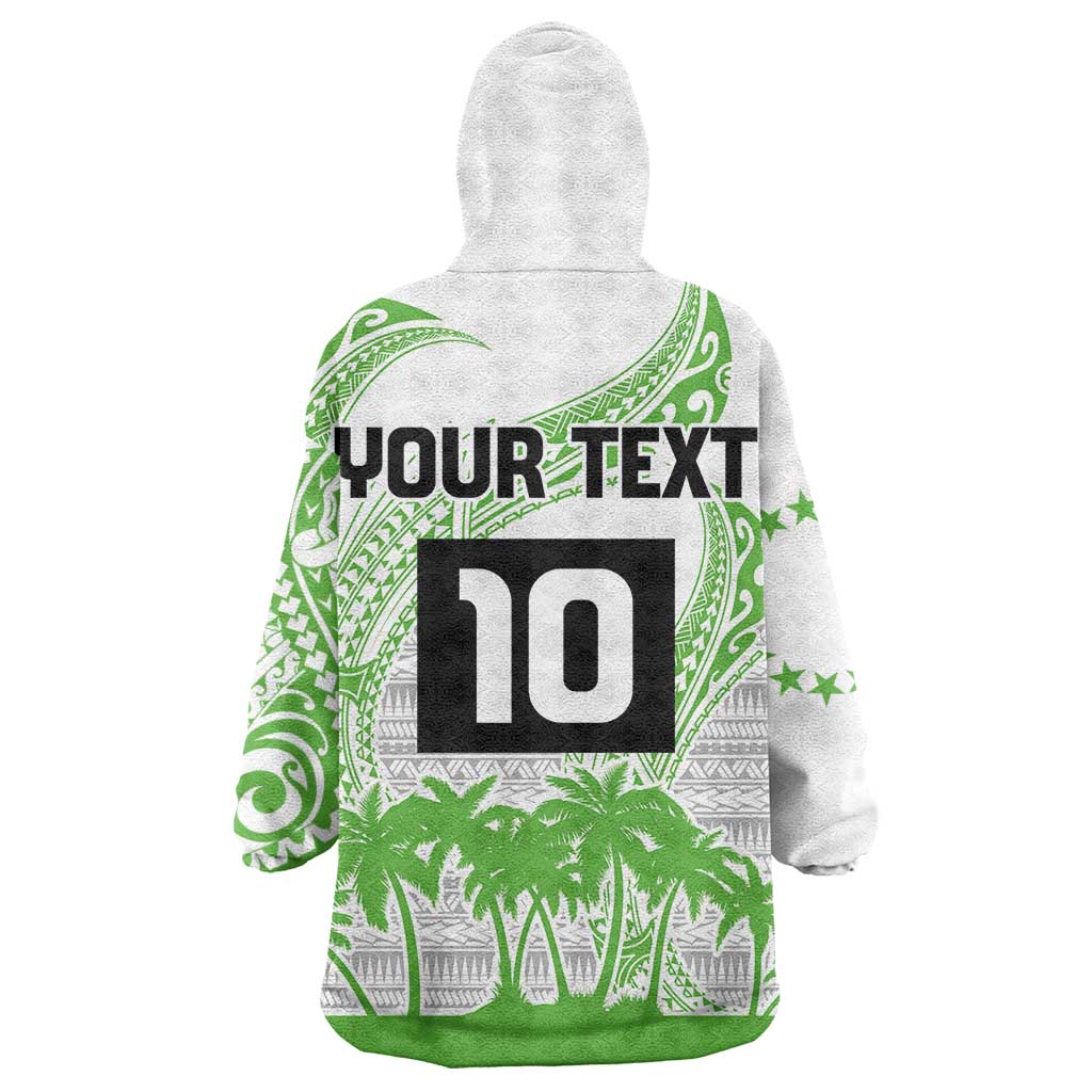 Cook Islands Marathon 2025-Pursuit in Paradise Wearable Blanket Hoodie Green Color LT03 - Polynesian Pride