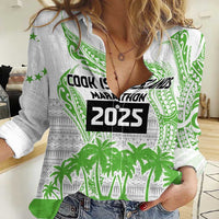 Cook Islands Marathon 2025-Pursuit in Paradise Women Casual Shirt Green Color LT03 Female Green - Polynesian Pride