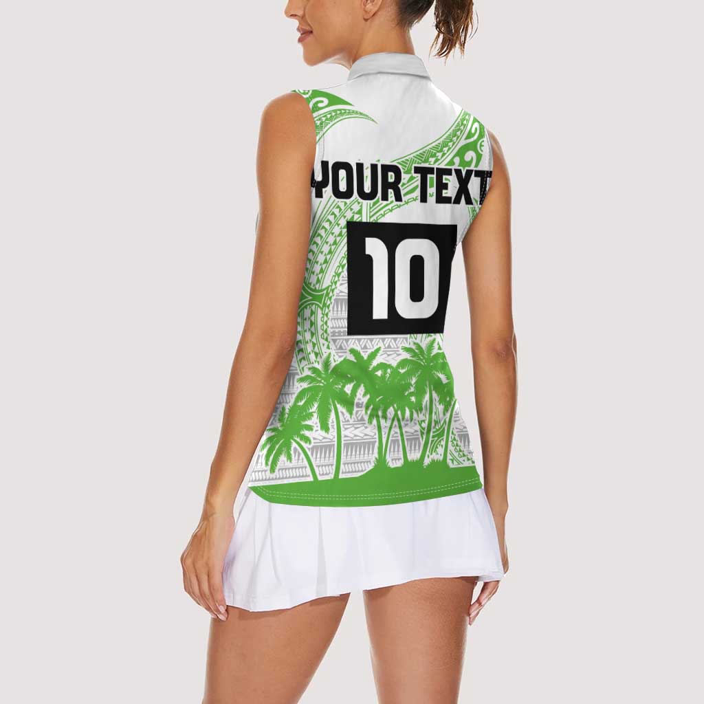 Cook Islands Marathon 2025-Pursuit in Paradise Women Sleeveless Polo Shirt Green Color LT03 - Polynesian Pride
