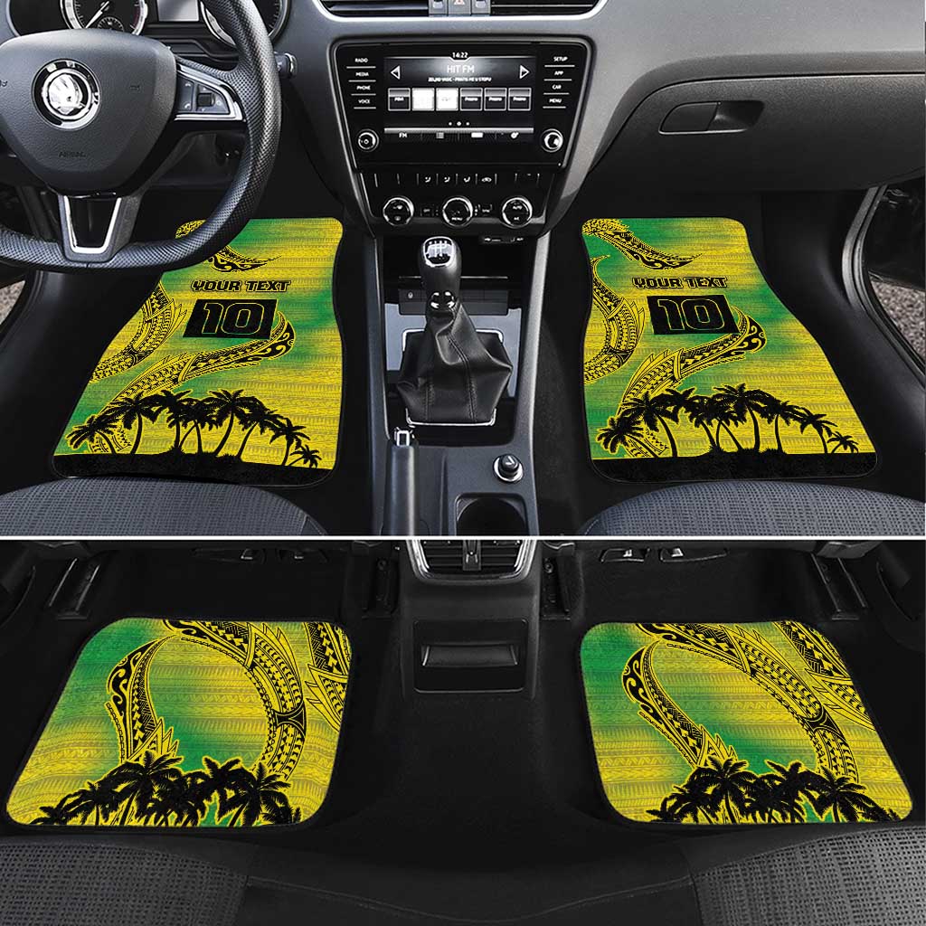 Cook Islands Marathon 2025-Pursuit in Paradise Car Mats Special Edition LT03 Set 4pcs Yellow-Green - Polynesian Pride