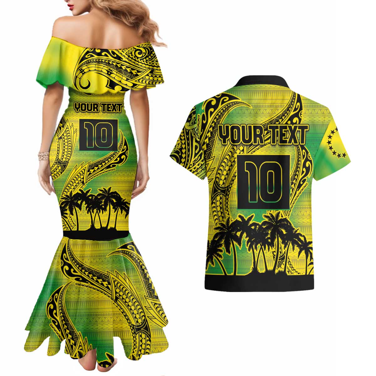 Cook Islands Marathon 2025-Pursuit in Paradise Couples Matching Mermaid Dress and Hawaiian Shirt Special Edition LT03 - Polynesian Pride