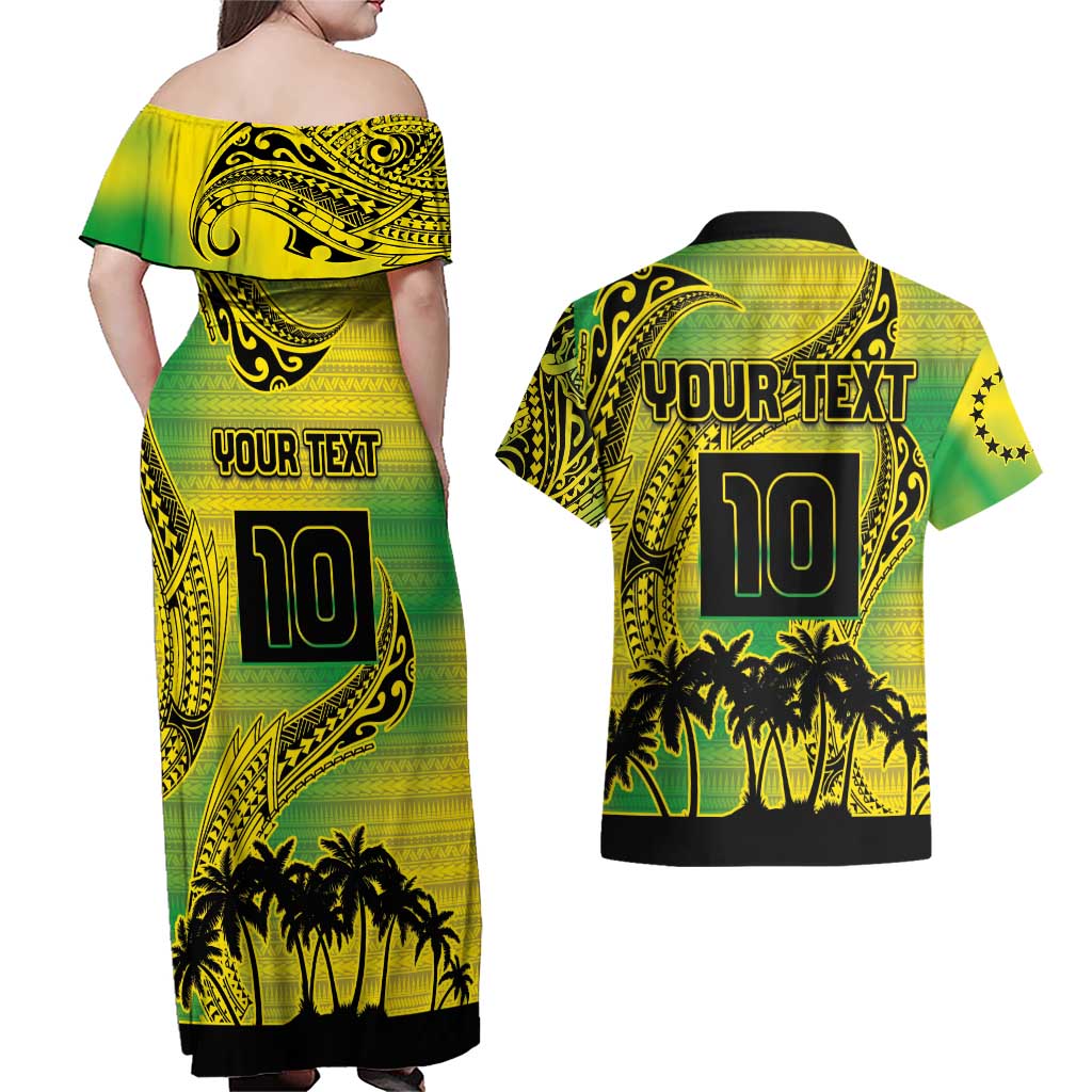 Cook Islands Marathon 2025-Pursuit in Paradise Couples Matching Off Shoulder Maxi Dress and Hawaiian Shirt Special Edition LT03 - Polynesian Pride