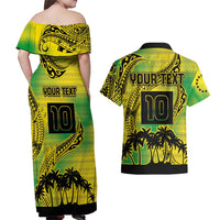 Cook Islands Marathon 2025-Pursuit in Paradise Couples Matching Off Shoulder Maxi Dress and Hawaiian Shirt Special Edition LT03 - Polynesian Pride