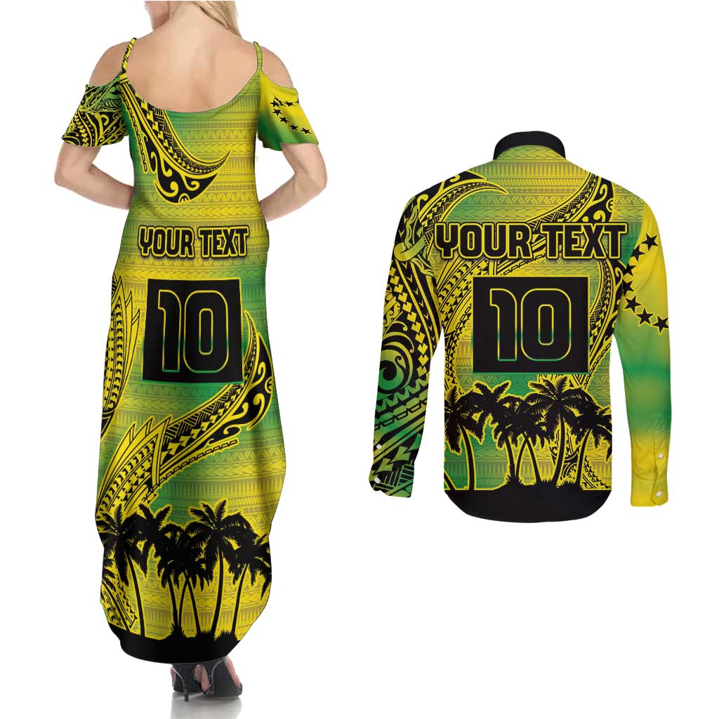 Cook Islands Marathon 2025-Pursuit in Paradise Couples Matching Summer Maxi Dress and Long Sleeve Button Shirt Special Edition LT03 - Polynesian Pride