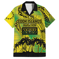 Cook Islands Marathon 2025-Pursuit in Paradise Family Matching Long Sleeve Bodycon Dress and Hawaiian Shirt Special Edition LT03 Dad's Shirt - Short Sleeve Yellow-Green - Polynesian Pride
