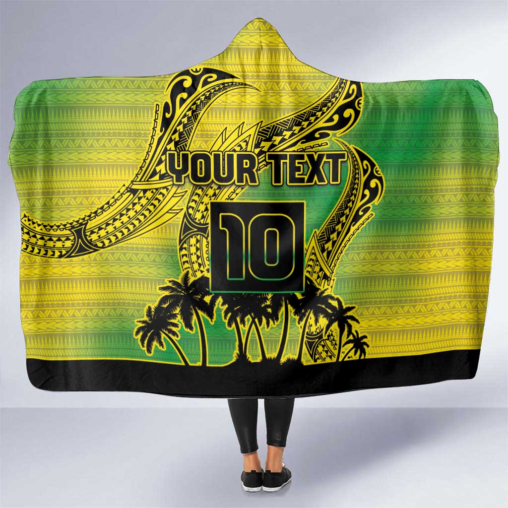 Cook Islands Marathon 2025-Pursuit in Paradise Hooded Blanket Special Edition LT03 One Size Yellow-Green - Polynesian Pride