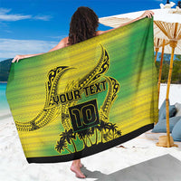 Cook Islands Marathon 2025-Pursuit in Paradise Sarong Special Edition LT03 One Size 44 x 66 inches Yellow-Green - Polynesian Pride