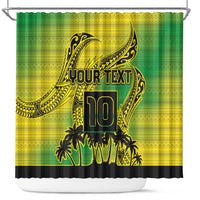 Cook Islands Marathon 2025-Pursuit in Paradise Shower Curtain Special Edition LT03 Yellow-Green - Polynesian Pride