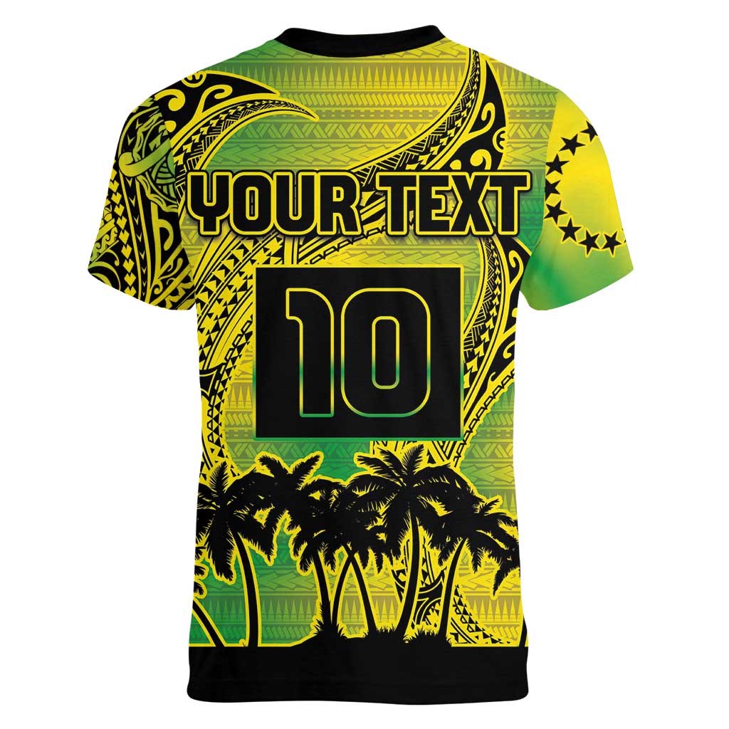 Cook Islands Marathon 2025-Pursuit in Paradise Women V-Neck T-Shirt Special Edition LT03 - Polynesian Pride