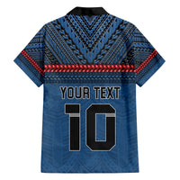 Custom Toa Samoa Rugby Family Matching Long Sleeve Bodycon Dress and Hawaiian Shirt Samoan Warrior Ula Fala Tribal Pattern LT03 - Polynesian Pride