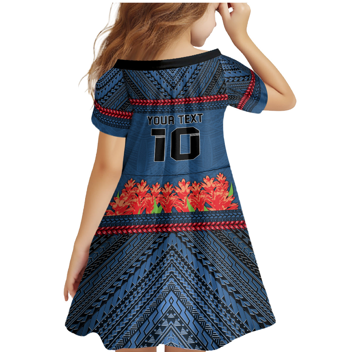 Custom Toa Samoa Rugby Family Matching Mermaid Dress and Hawaiian Shirt Samoan Warrior Ula Fala Tribal Pattern LT03 - Polynesian Pride