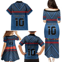 Custom Toa Samoa Rugby Family Matching Puletasi and Hawaiian Shirt Samoan Warrior Ula Fala Tribal Pattern LT03 - Polynesian Pride