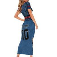 Custom Toa Samoa Rugby Family Matching Short Sleeve Bodycon Dress and Hawaiian Shirt Samoan Warrior Ula Fala Tribal Pattern LT03 - Polynesian Pride