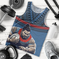 Custom Toa Samoa Rugby Men Tank Top Samoan Warrior Ula Fala Tribal Pattern LT03 - Polynesian Pride