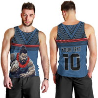 Custom Toa Samoa Rugby Men Tank Top Samoan Warrior Ula Fala Tribal Pattern LT03 - Polynesian Pride