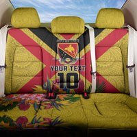 Custom Papua New Guinea Rugby Back Car Seat Cover Bird of Paradise and Hibiscus Polynesian Pattern Yellow Color LT03 One Size Yellow - Polynesian Pride