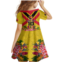 Custom Papua New Guinea Rugby Family Matching Mermaid Dress and Hawaiian Shirt Bird of Paradise and Hibiscus Polynesian Pattern Yellow Color LT03 - Polynesian Pride