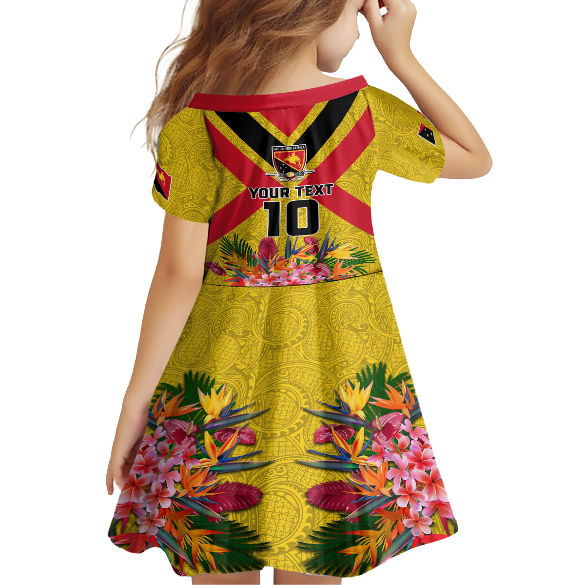 Custom Papua New Guinea Rugby Family Matching Puletasi and Hawaiian Shirt Bird of Paradise and Hibiscus Polynesian Pattern Yellow Color LT03 - Polynesian Pride