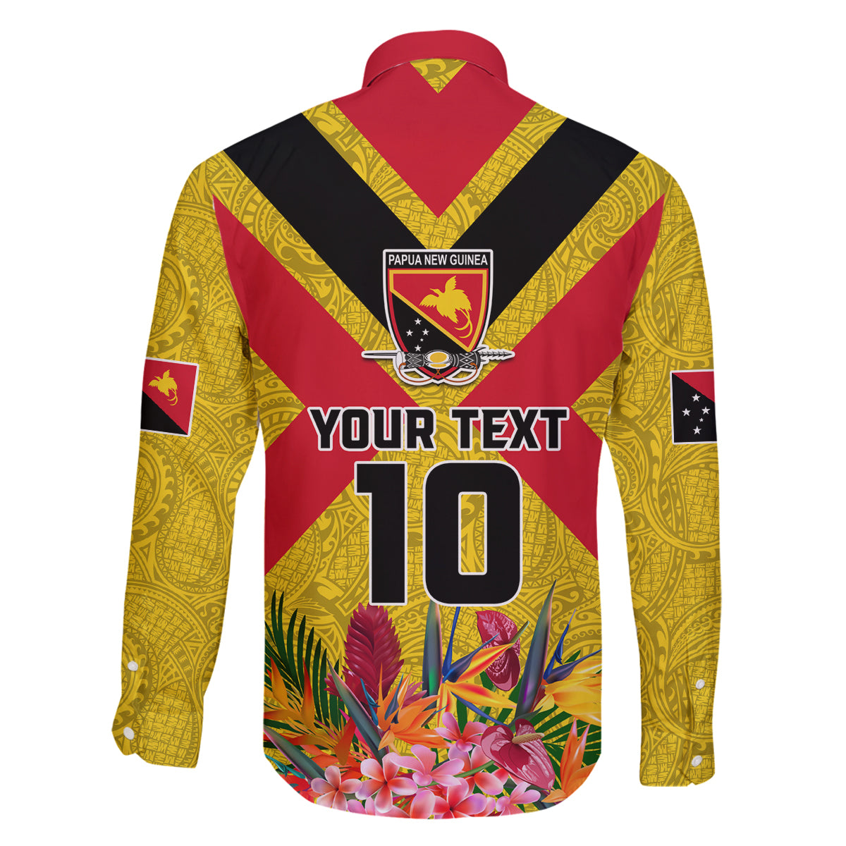 Custom Papua New Guinea Rugby Family Matching Summer Maxi Dress and Hawaiian Shirt Bird of Paradise and Hibiscus Polynesian Pattern Yellow Color LT03 - Polynesian Pride