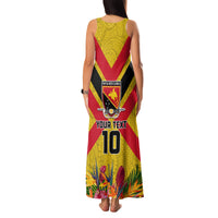 Custom Papua New Guinea Rugby Family Matching Tank Maxi Dress and Hawaiian Shirt Bird of Paradise and Hibiscus Polynesian Pattern Yellow Color LT03 - Polynesian Pride