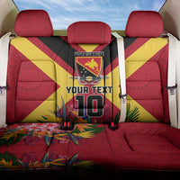 Custom Papua New Guinea Rugby Back Car Seat Cover Bird of Paradise and Hibiscus Polynesian Pattern Red Color LT03 One Size Red - Polynesian Pride