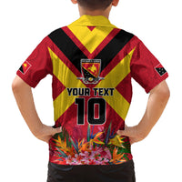 Custom Papua New Guinea Rugby Family Matching Summer Maxi Dress and Hawaiian Shirt Bird of Paradise and Hibiscus Polynesian Pattern Red Color LT03 - Polynesian Pride