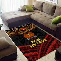 Papua New Guinea Bird-of-Paradise Area Rug Coat of Arms and Tribal Patterns LT03 - Polynesian Pride