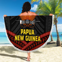 Papua New Guinea Bird-of-Paradise Beach Blanket Coat of Arms and Tribal Patterns LT03 - Polynesian Pride