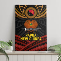 Papua New Guinea Bird-of-Paradise Canvas Wall Art Coat of Arms and Tribal Patterns LT03 - Polynesian Pride