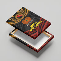 Papua New Guinea Bird-of-Paradise Canvas Wall Art Coat of Arms and Tribal Patterns LT03 - Polynesian Pride