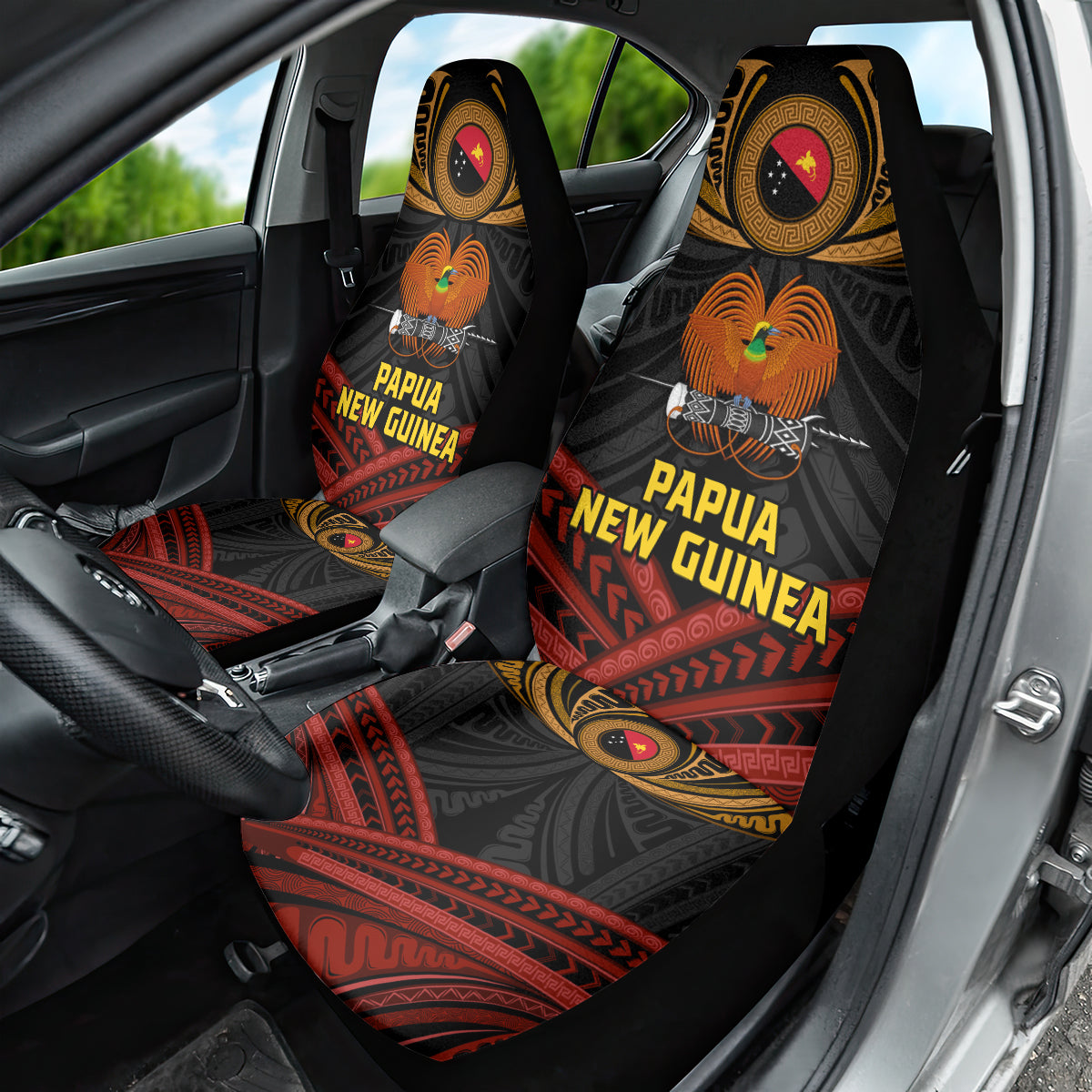 Papua New Guinea Bird-of-Paradise Car Seat Cover Coat of Arms and Tribal Patterns LT03 - Polynesian Pride
