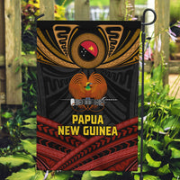 Papua New Guinea Bird-of-Paradise Garden Flag Coat of Arms and Tribal Patterns LT03 Garden Flag Black - Polynesian Pride