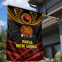 Papua New Guinea Bird-of-Paradise Garden Flag Coat of Arms and Tribal Patterns LT03 - Polynesian Pride