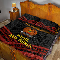 Papua New Guinea Bird-of-Paradise Quilt Bed Set Coat of Arms and Tribal Patterns LT03 - Polynesian Pride