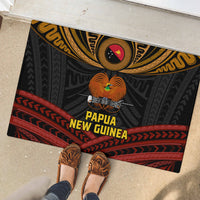 Papua New Guinea Bird-of-Paradise Rubber Doormat Coat of Arms and Tribal Patterns LT03 - Polynesian Pride