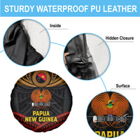 Papua New Guinea Bird-of-Paradise Spare Tire Cover Coat of Arms and Tribal Patterns LT03 - Polynesian Pride