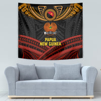 Papua New Guinea Bird-of-Paradise Tapestry Coat of Arms and Tribal Patterns LT03 - Polynesian Pride
