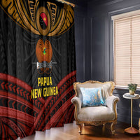 Papua New Guinea Bird-of-Paradise Window Curtain Coat of Arms and Tribal Patterns LT03 - Polynesian Pride